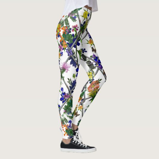 Blume auf einem Zaun Leggings (Rechts)