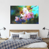 Blume auf einem Zweig bewundern Leinwanddruck (Insitu (Schlafzimmer))