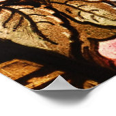 Blume auf Glas gestrichen Poster (Ecke)