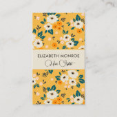 Blume auf Goldsalon-Haarstylist Makeup Treue Visitenkarte (Vorderseite)