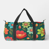Blume auf grünem Hintergrund Duffle Bag (Vorderseite)