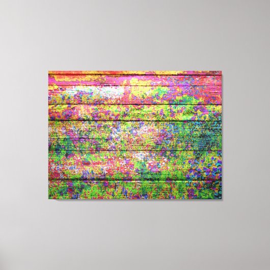 Blume auf Holz Leinwanddruck (Vorderseite)
