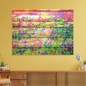 Blume auf Holz Leinwanddruck (Insitu (Wohnzimmer))