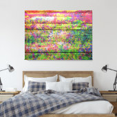 Blume auf Holz Leinwanddruck (Insitu (Schlafzimmer))