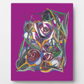 Blume auf lila Hintergrund Fotoplatte (Vorderseite)