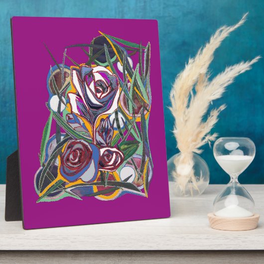 Blume auf lila Hintergrund Fotoplatte (Seite)