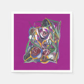 Blume auf lila Hintergrund Serviette (Vorderseite)