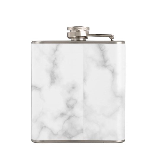 Blume auf Marmor Flachmann (Rückseite)