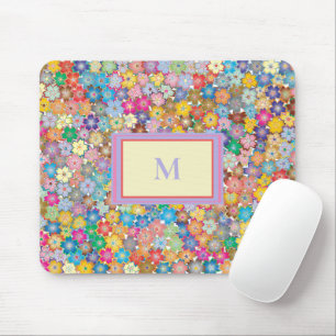 Blume auf meinem Schreibtisch-Monogramm Mousepad