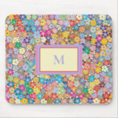 Blume auf meinem Schreibtisch-Monogramm Mousepad (Vorne)