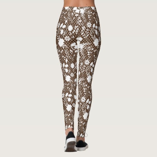 Blume auf net 01.bx4 Brown BG Leggings (Rückseite)