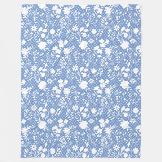 Blume auf net 01.bx4 Lblue BG Fleecedecke (Vorderseite)