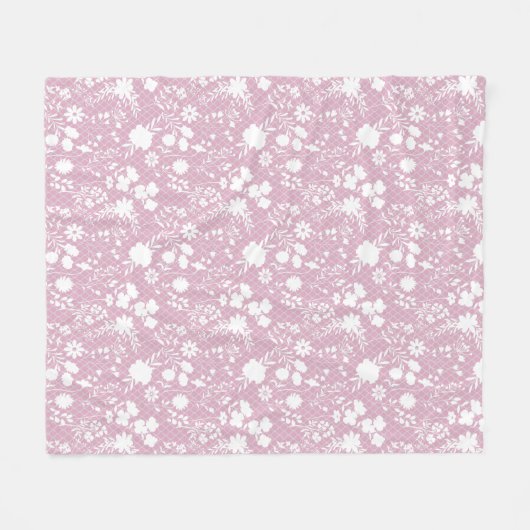 Blume auf net 01.bx4 Lpink BG Fleecedecke (Vorderseite (Horizontal))