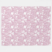 Blume auf net 01.bx4 Lpink BG Fleecedecke (Vorderseite (Horizontal))
