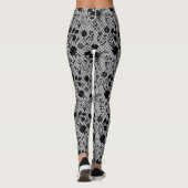 Blume auf net 01.wx4 Gray BG Leggings (Rückseite)