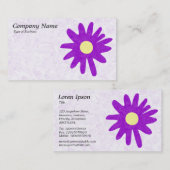 Blume auf Papier - Lila Visitenkarte (Vorne/Hinten)