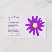 Blume auf Papier - Lila Visitenkarte (Rückseite)