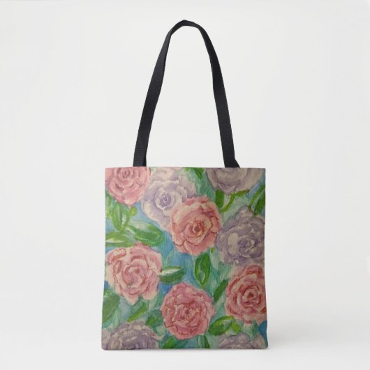 Blume auf Pastell Tasche (Vorderseite)