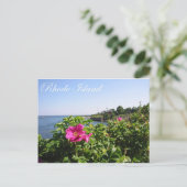 Blume auf Rhode Island Postkarte (Stehend Vorderseite)