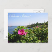 Blume auf Rhode Island Postkarte (Vorne/Hinten)