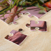 Blume auf Rock Oil Malerei hinzufügen Ihr Foto Puzzle (Seite)