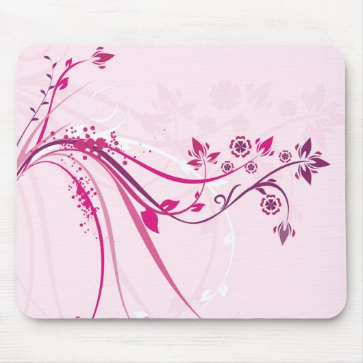 Blume auf Rosa - Mousepad (Vorne)