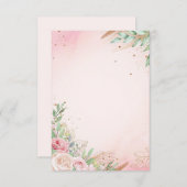 Blume auf rosa Untergrund Einladung (Vorne/Hinten)