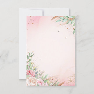Blume auf rosa Untergrund Einladung
