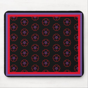 Blume auf schwarzem Hintergrund Benutzerdefiniert Mousepad
