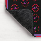 Blume auf schwarzem Hintergrund, individuell perso Mousepad (Ecke)