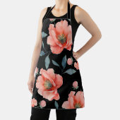 Blume auf schwarzem Trivet Schürze (InSitu)