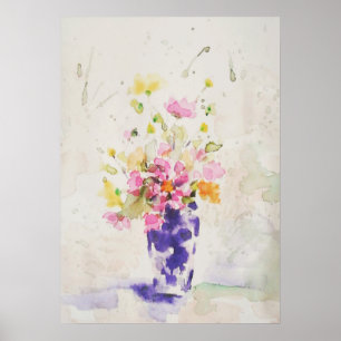 Blume auf Vase Poster