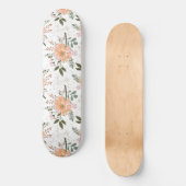 Blume auf weißem Hintergrund Skateboard (Vorderseite)