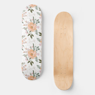Blume auf weißem Hintergrund Skateboard