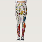 Blume auf weißen Leggings (Vorderseite)