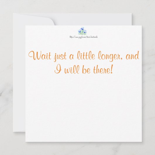 Blume auf weißer Flachkarte (Rückseite)