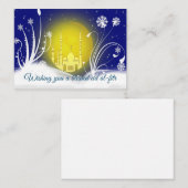 Blume auf Wintermond wirbeln Mitteilungskarte (Vorne/Hinten)