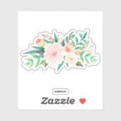 Blume Aufkleber (Blatt)