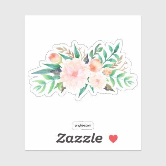 Blume Aufkleber (Blatt)