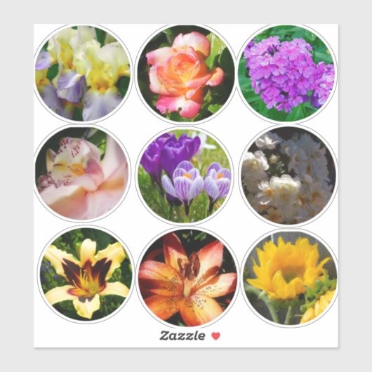 Blume Aufkleber (Blatt)