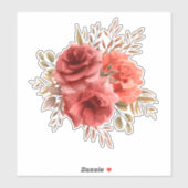 Blume Aufkleber (Blatt)