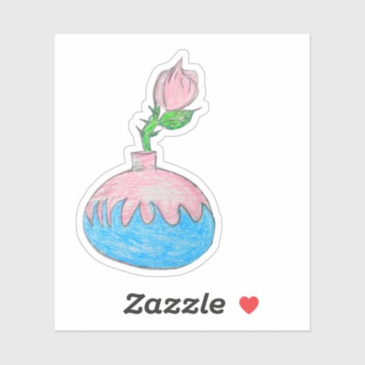 Blume Aufkleber (Blatt)