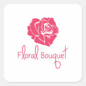 Blume - Aufkleber auf dem Platz (Vorderseite)