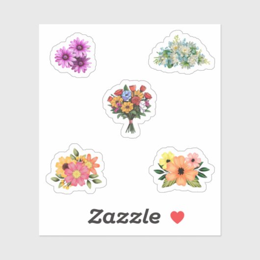 Blume-Aufkleber Aufkleber (Blatt)