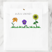 Blume-Aufkleber Rechteckiger Aufkleber (Tasche)