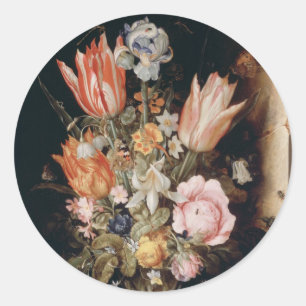 Blume-Aufkleber von Van den Berghe Runder Aufkleber