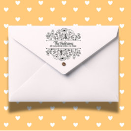 Blume Aufteilen von Monogramm-Theme Gummistempel