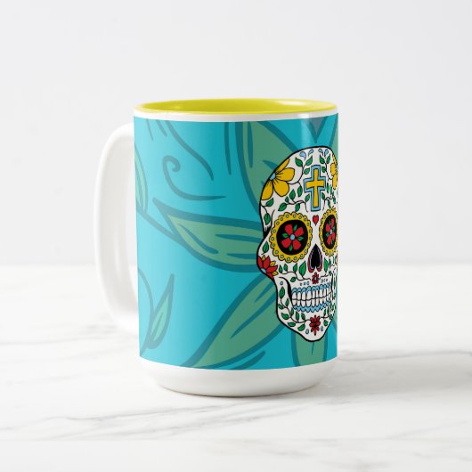 Blume Augen Tasse (Vorderseite Links)