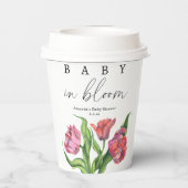 Blume aus Aquarell - Baby in Blüte Pappbecher (Rückseite)