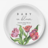 Blume aus Aquarell - Baby in Blüte Pappteller (Vorderseite)